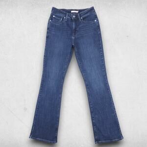Levis 725 Jeans Women 29 Blue High Rise Boot Y2K Retro Trendy Cowgirl Western